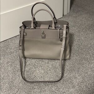 Michael Kors handbag. Light grey color with silver hardware.
